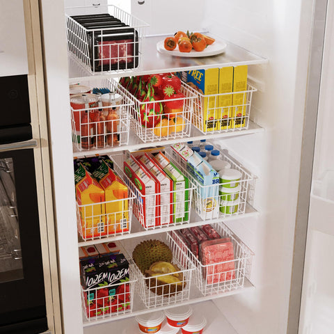 Orgneas freezer bins easy-grip handle use for fast access.