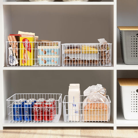 Orgneas Freezer Organizer Bins feature easy grip handles for effortless pulling.