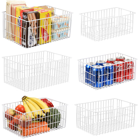 Orgneas Freezer Organizer Bins with vertical sides for quick access.