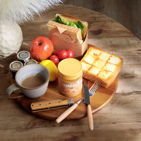 ORIDOM condiments on lazy Susan, easy to reach during meals.