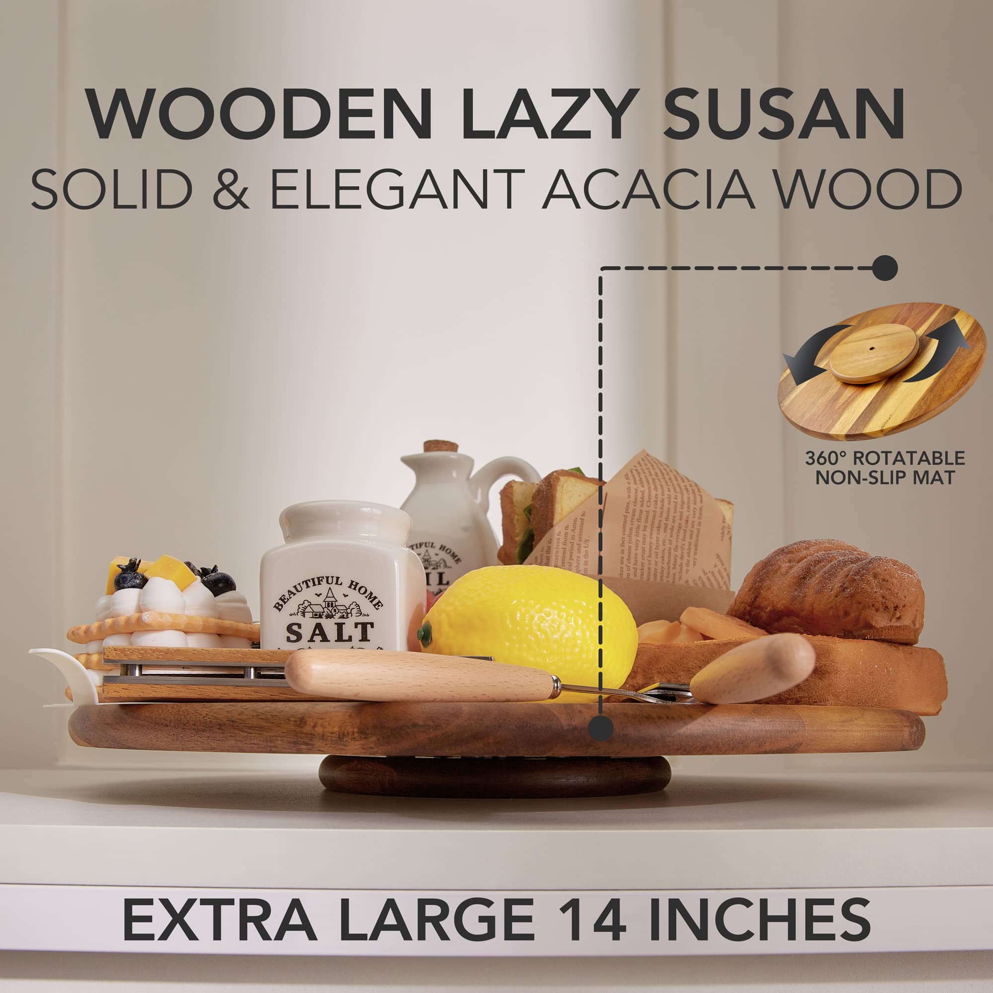 ORIDOM lazy Susan as a decorative display for gatherings.