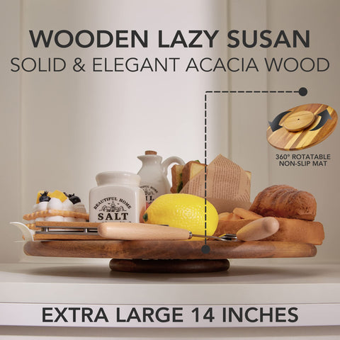ORIDOM lazy Susan as a decorative display for gatherings.