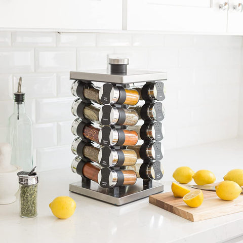 Orii rotation base spice rack in stainless steel