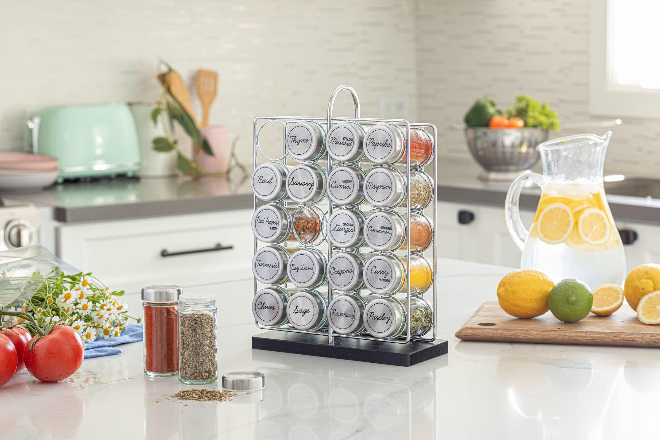 Orii spice jars filled with premium spices ready for cooking.