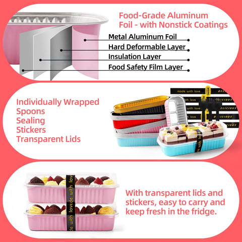 Orlashop 120-piece kit for holidays and events with lids and spoons