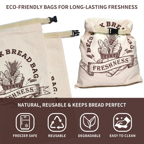 Orlithia freezer-friendly bag keeps bread safe from freezer burn.