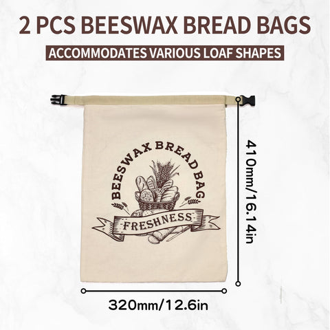 Orlithia bread bag with organic cotton exterior for durable reusable storage.