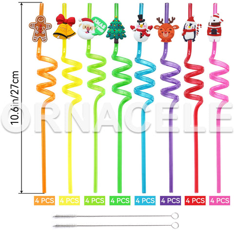 ORNACELE straw with penguin topper for cute holiday beverage moments