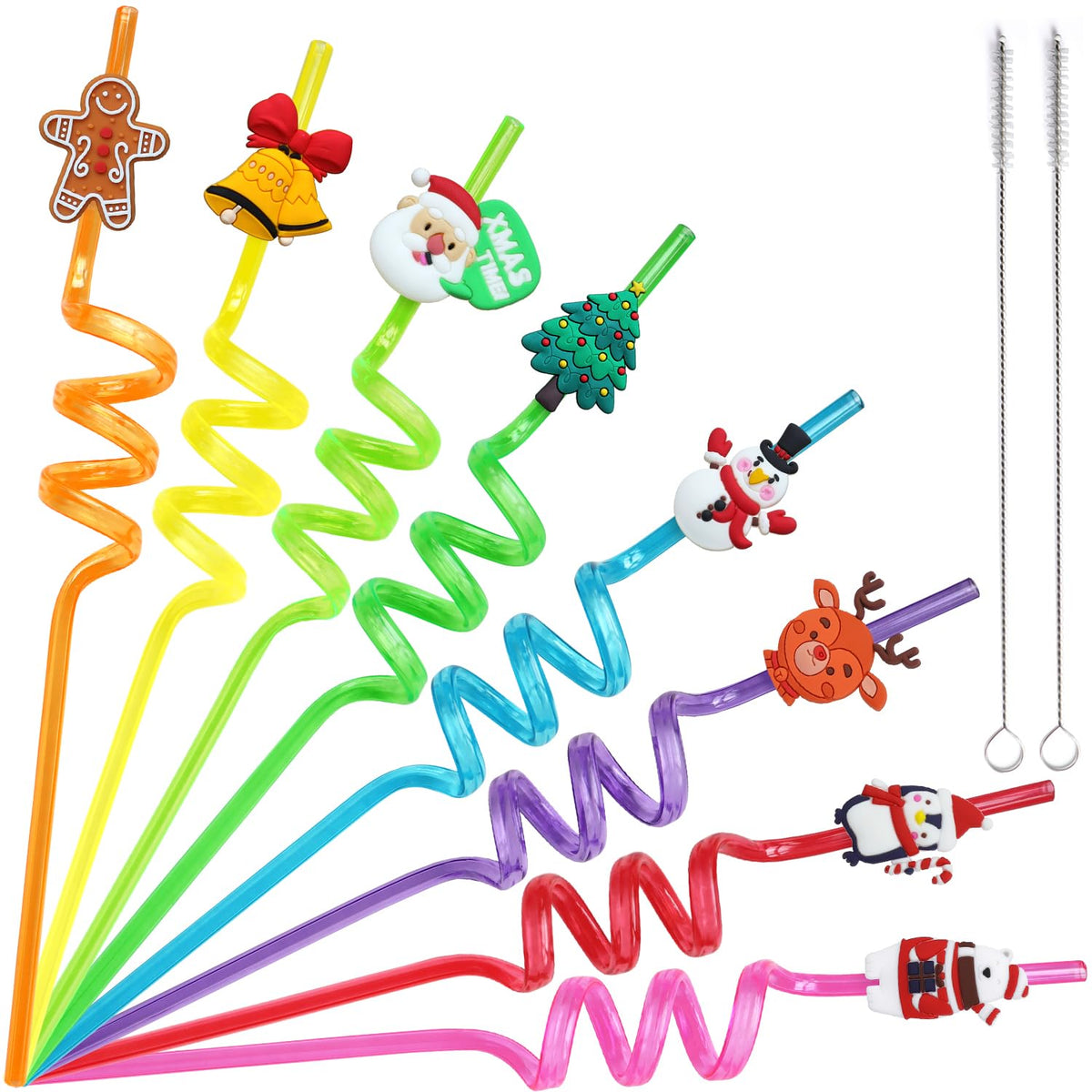 ORNACELE Christmas straw with snowman topper adds playful festive touch to drinks