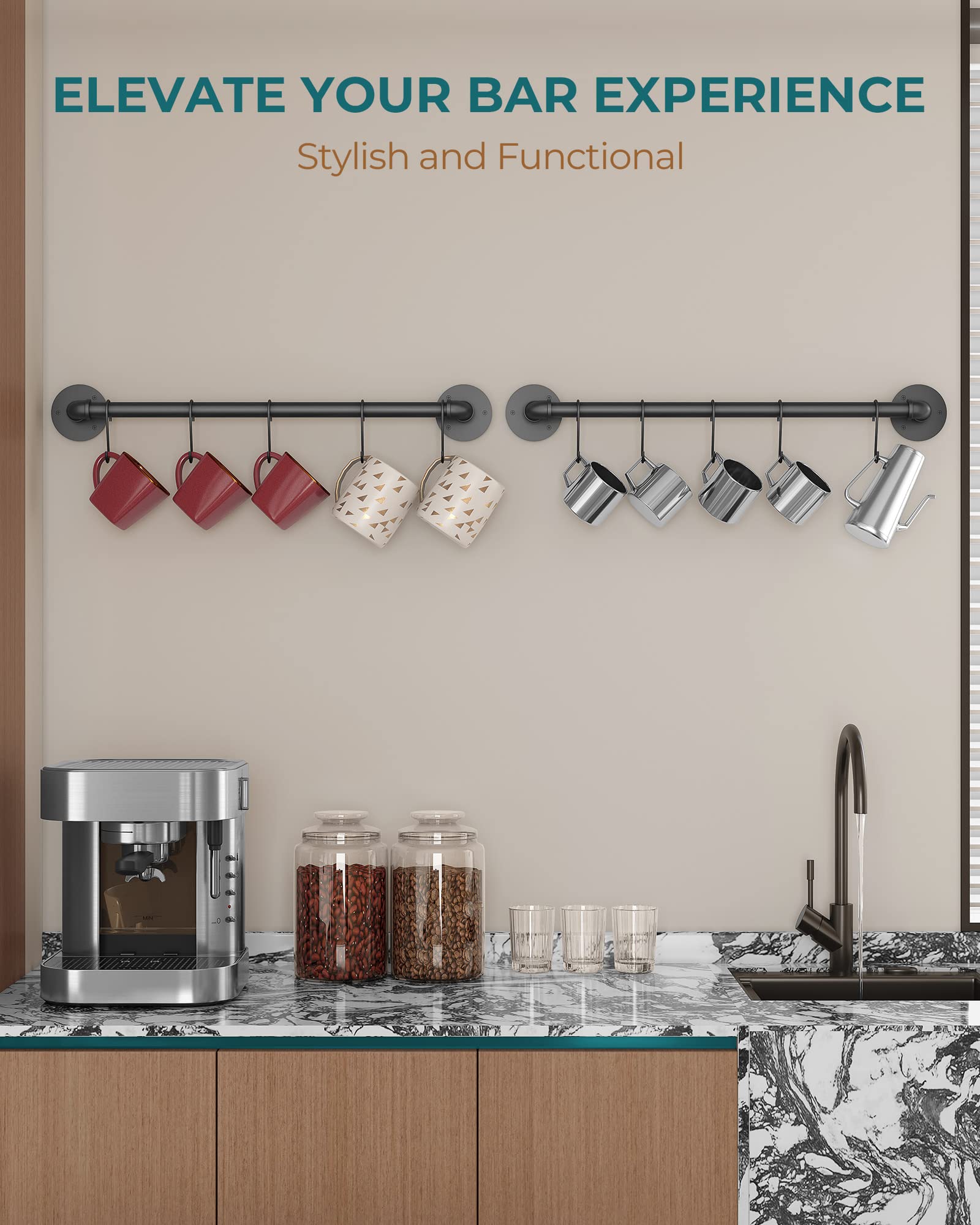 OROPY multi-purpose wall hanger holds towels, mugs, or utensils.