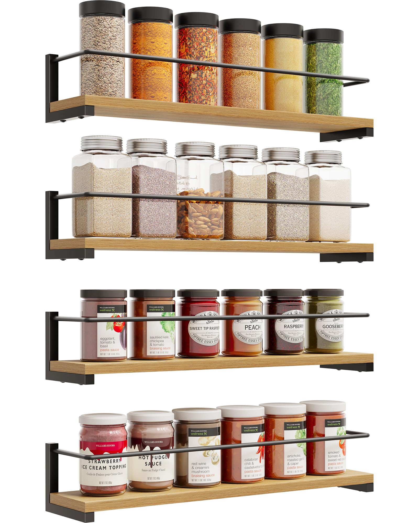 OROPY stylish kitchen display showcasing rustic decor and practical storage.