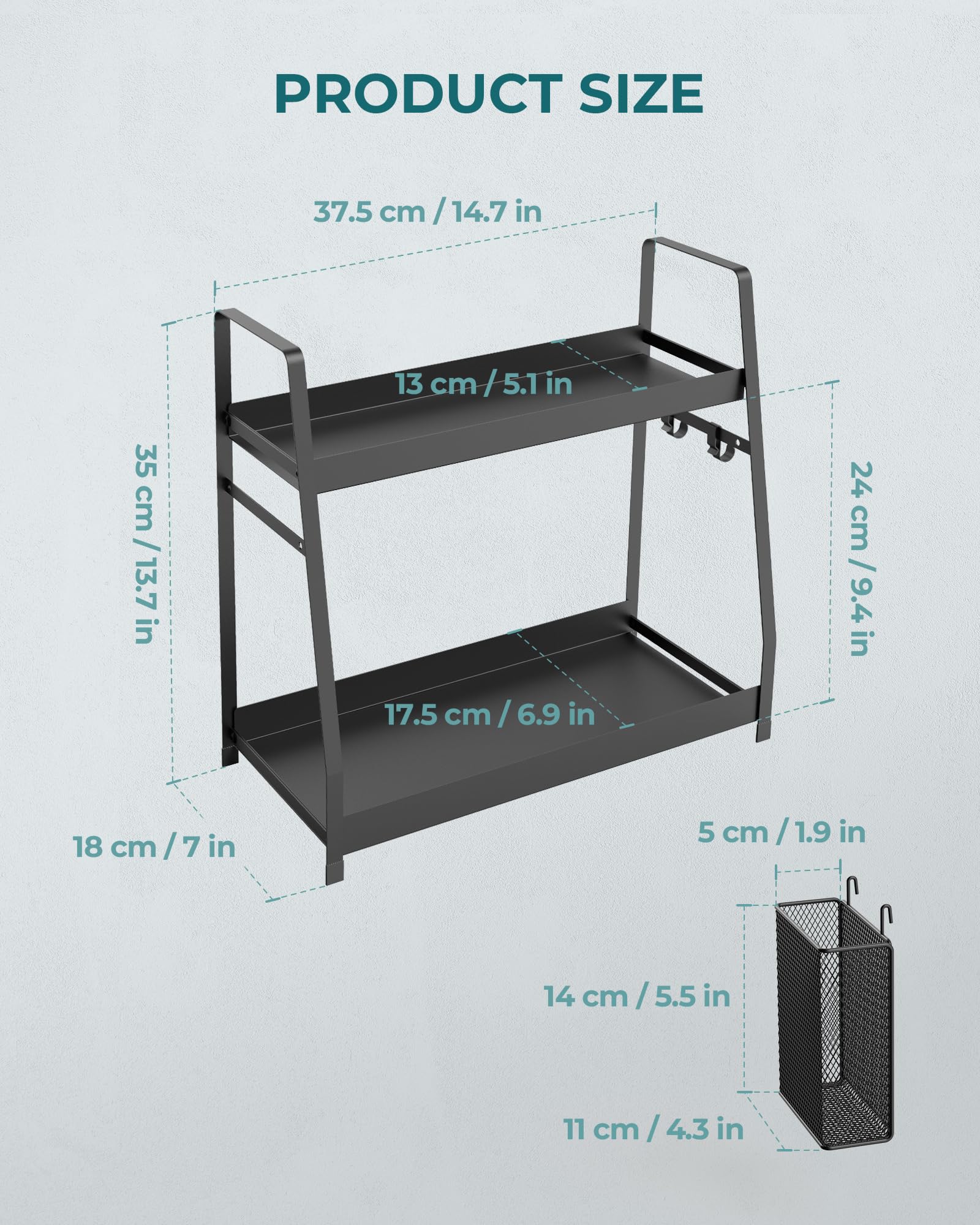 OROPY 2-tier design maximizes space for at least multiple spice jars