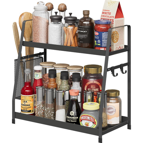 OROPY spice rack fits countertops, cabinets, pantries, and vanities