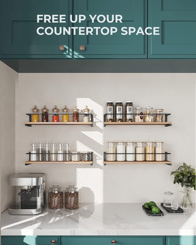 OROPY wall mounted spice rack highlights visible organization and quick access