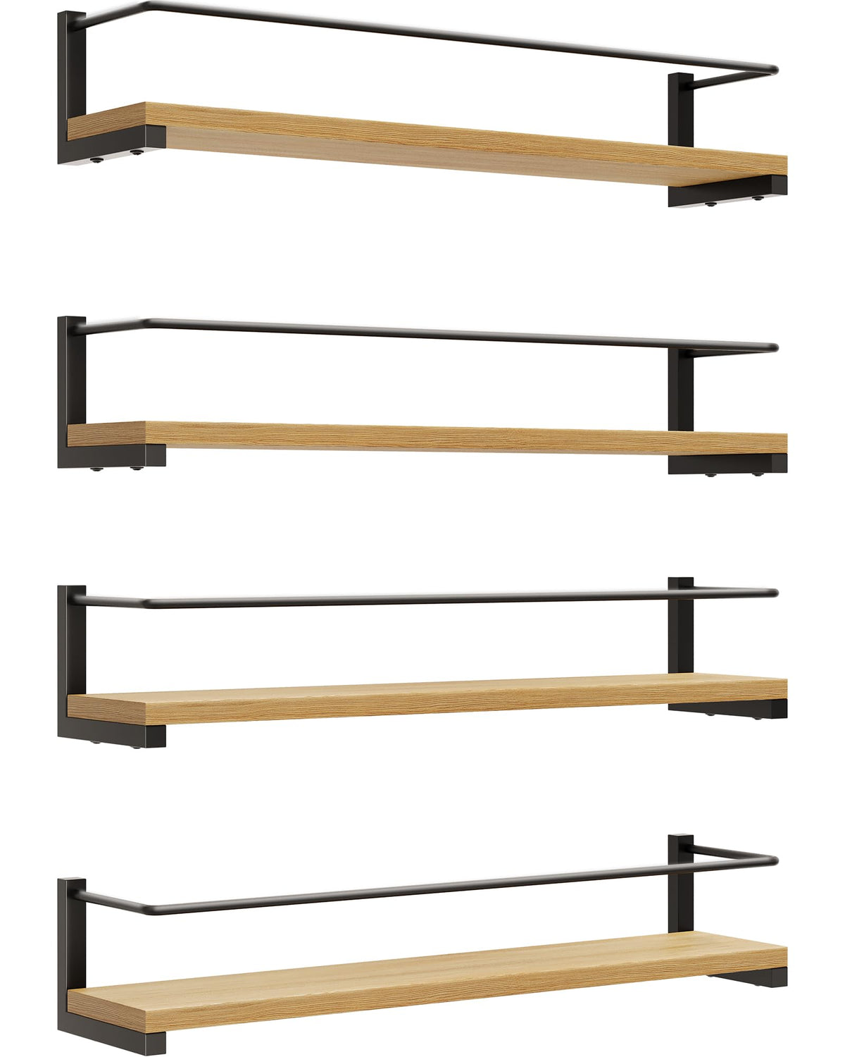 OROPY spice rack on wall-mounted rustic wood offering ample spice storage.