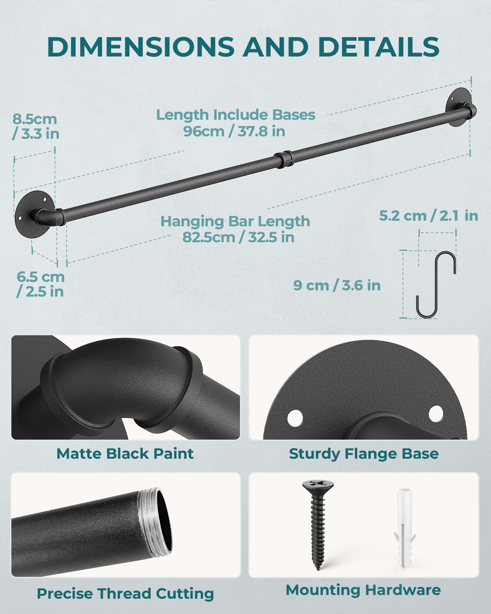 OROPY sturdy iron construction supports heavy pots with durable finish.