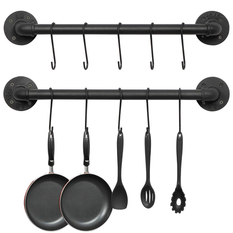 OROPY pot pan rack on wall keeps cookware organized and accessible.