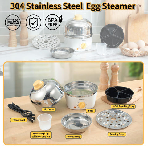 Oroton 9-Egg Cooker omelette pan accessory