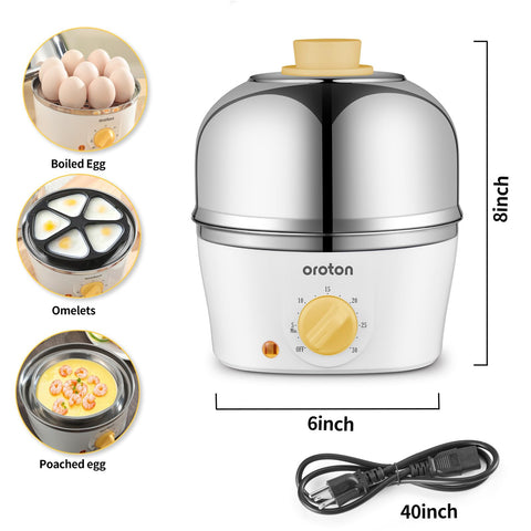 Oroton 9-Egg Cooker plate with eggs highlighting large capacity