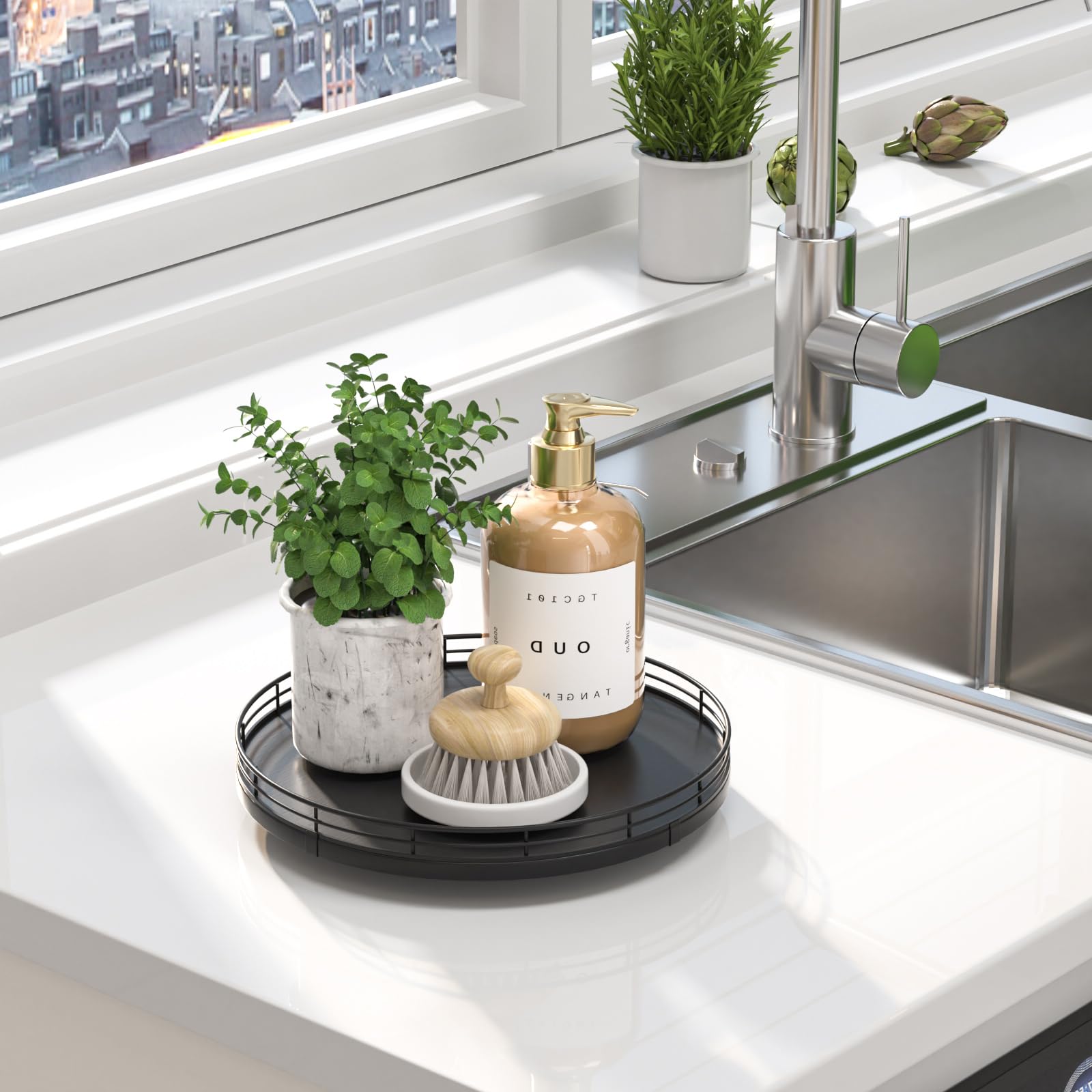 Oroyutor countertop organizer for napkins and condiments