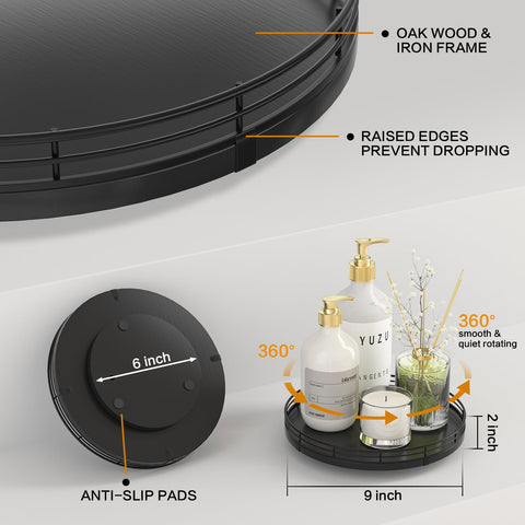 Oroyutor non-slip base protects countertops during rotation.