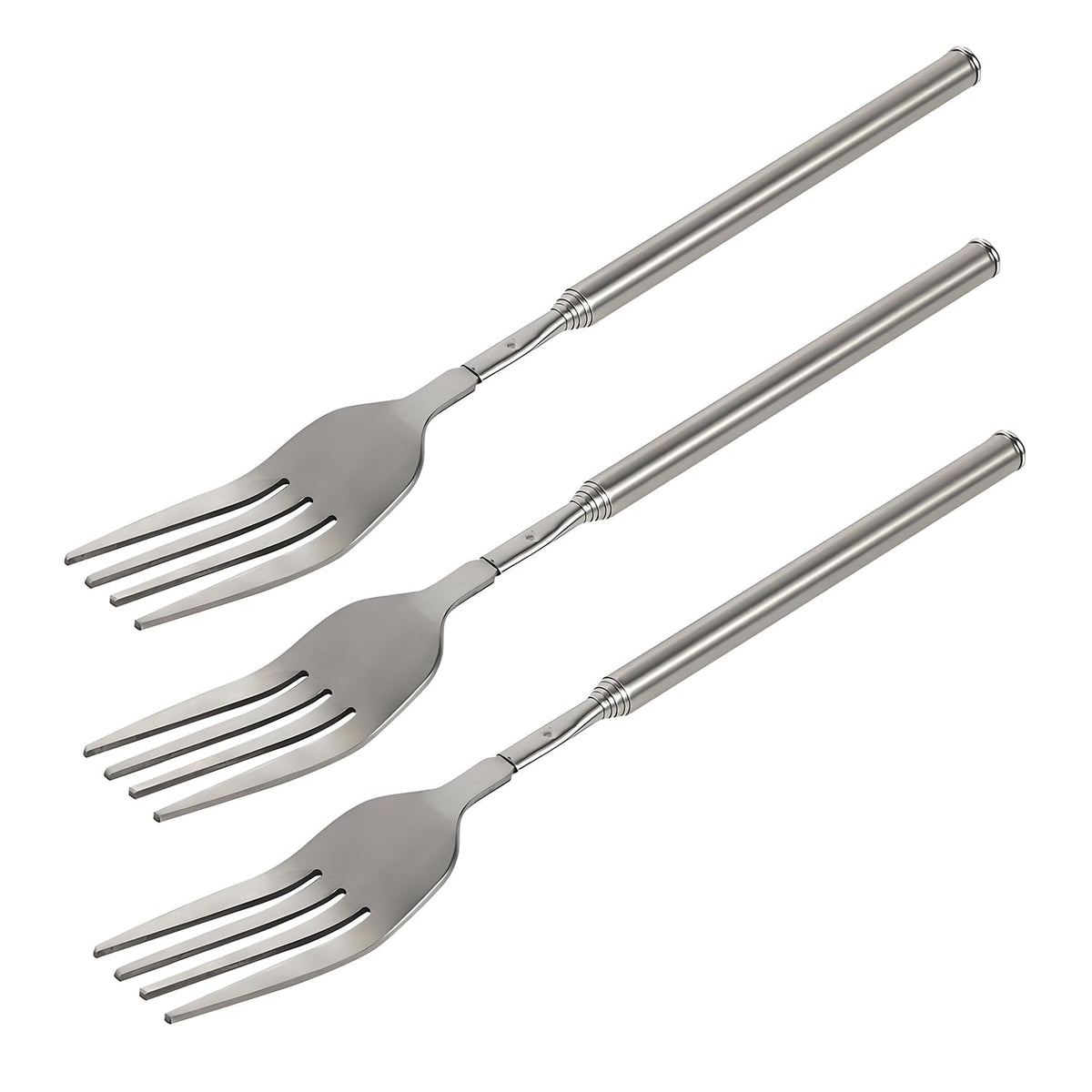 ORULA extendable fork with telescopic handle for easy dining and grilling.