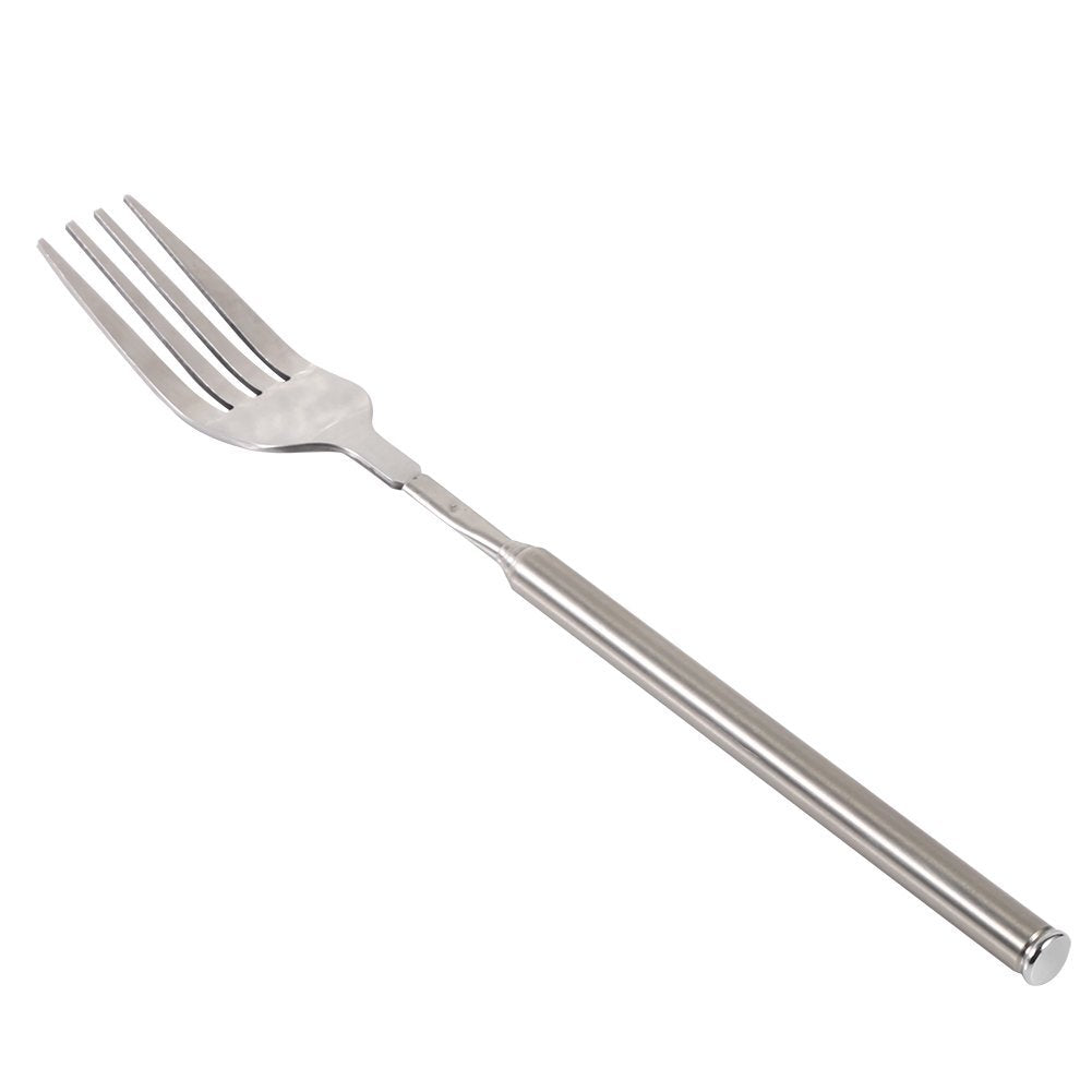 ORULA hot dog and sausage extendable fork with extended reach.