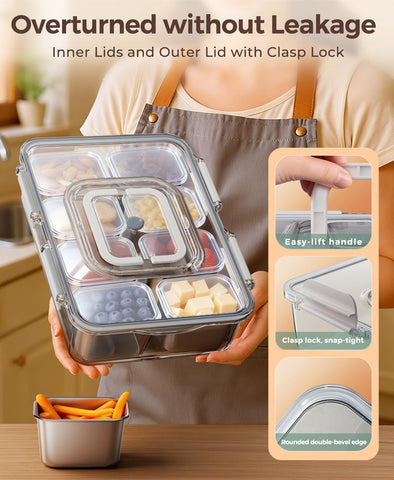 Osfel Snackle Box see-through lids let you spot contents at a glance.