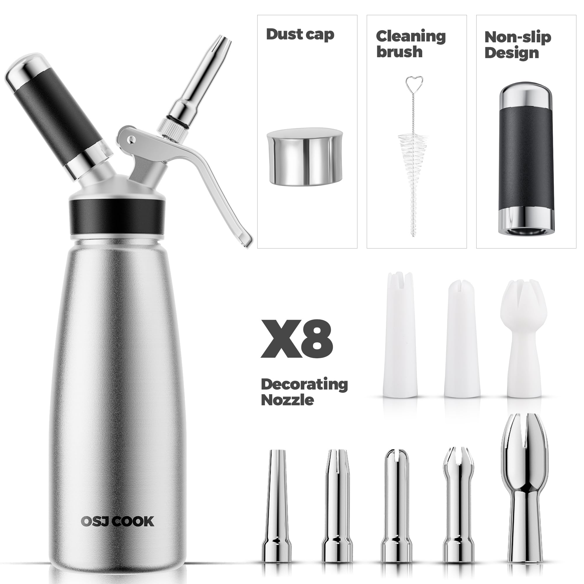 OSJ COOK cleaning brush promotes easy cleanup after decorating