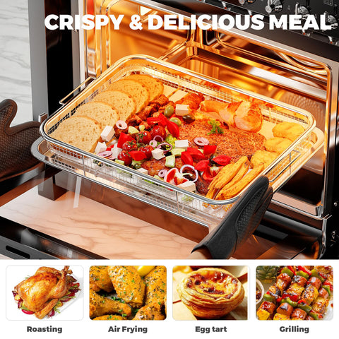 OSJ COOK silicone tongs safely lifting hot food from the tray