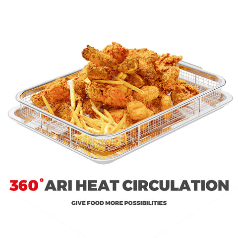 OSJ COOK two baskets for versatile oven air frying.