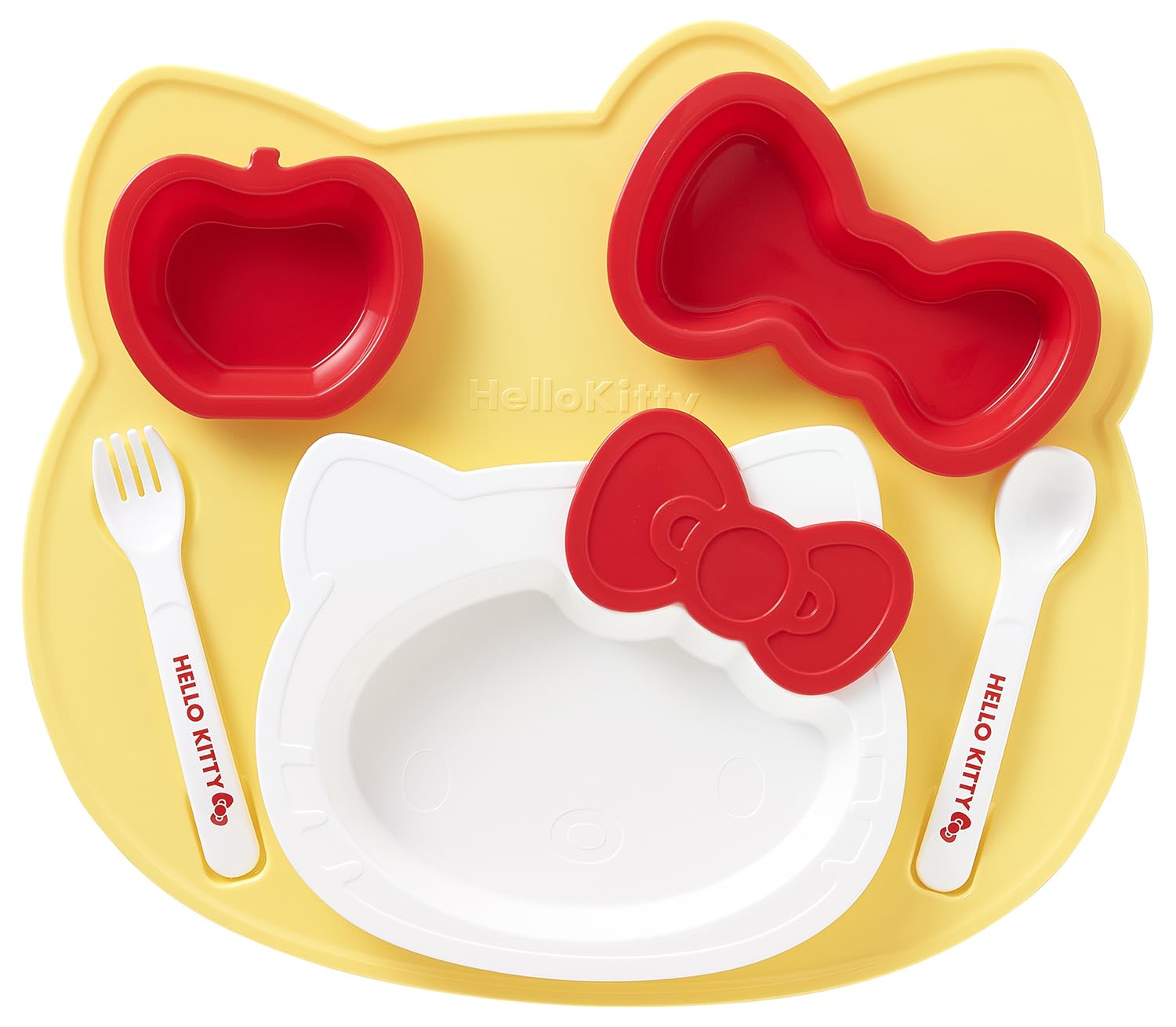 OSK Sanrio Hello Kitty kid's plate-tray-set showing durable, kid-friendly meals