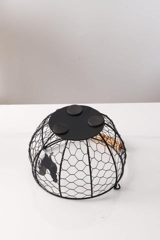 Oskas countertop egg storage in a classic wire basket keeps eggs visible