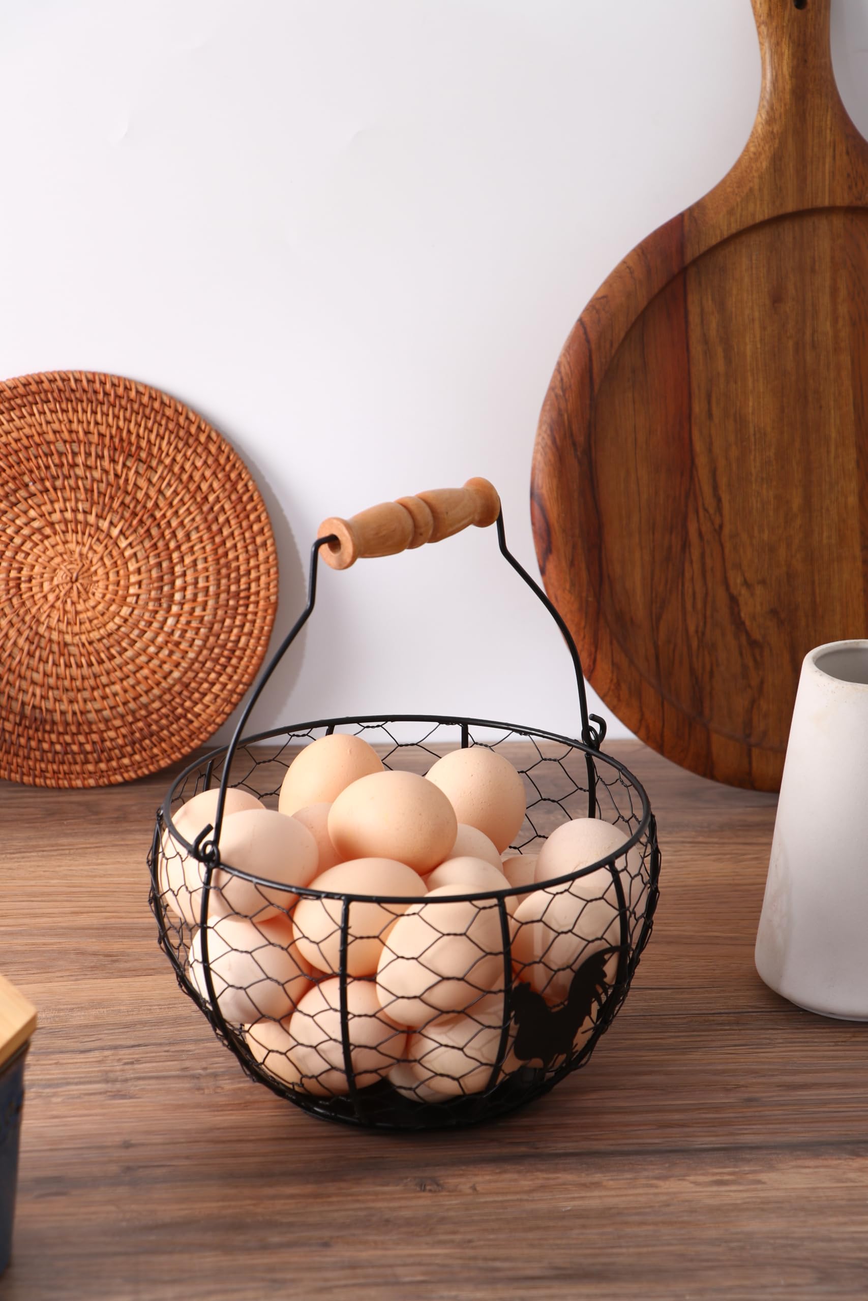 Oskas kitchen and dining room egg basket for stylish countertop organization