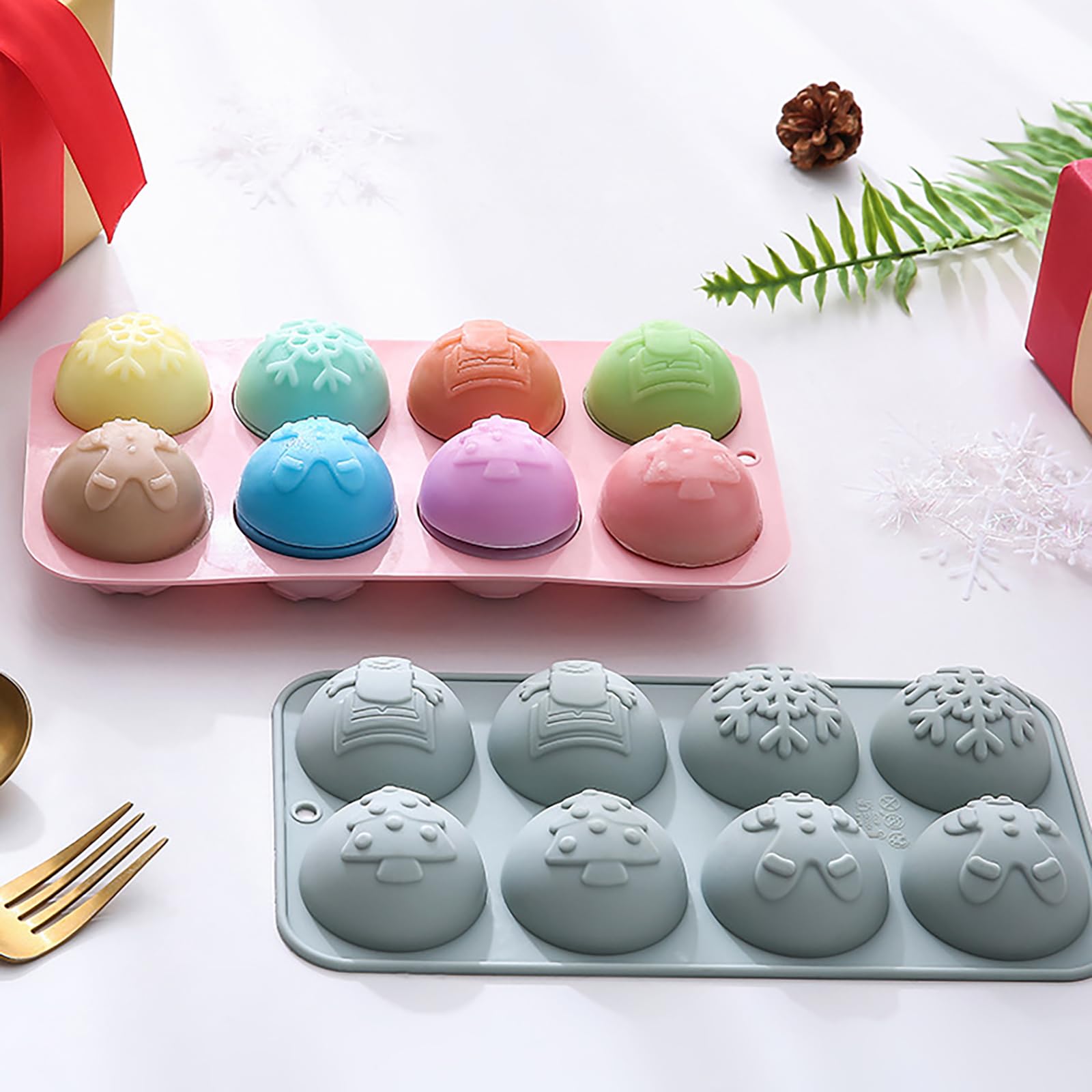 Oskrieel half-sphere mold for glossy jelly and mini cakes