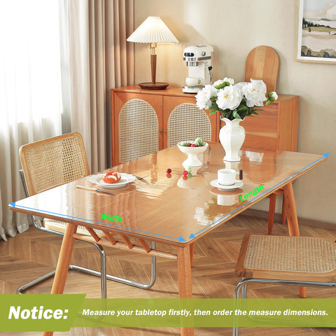OstepDecor clear table protector cut-to-fit guide for custom shapes