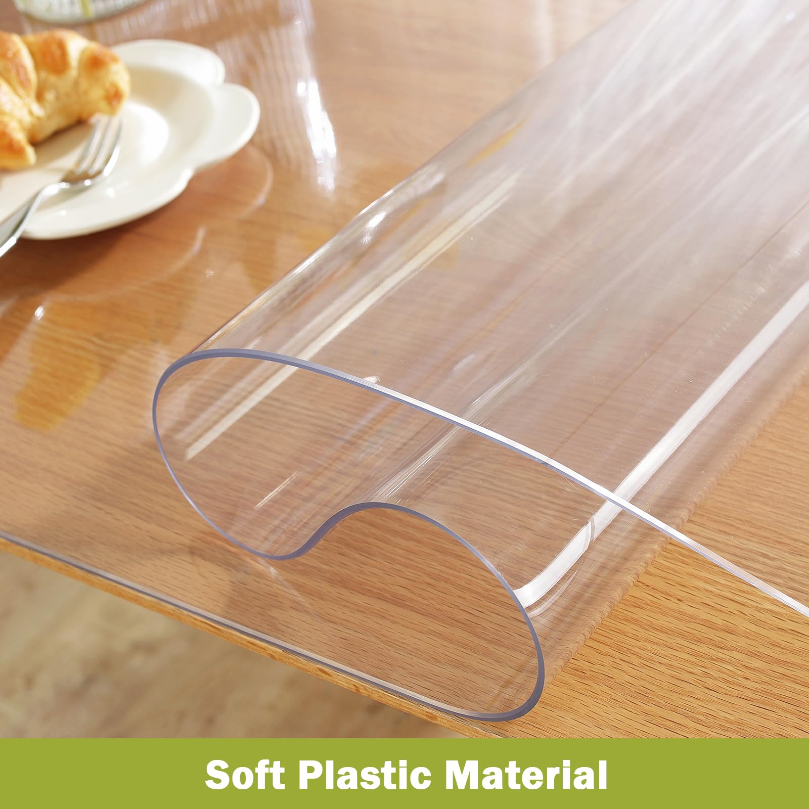 OstepDecor clear table protector waterproof surface ideal for spills and easy cleanup