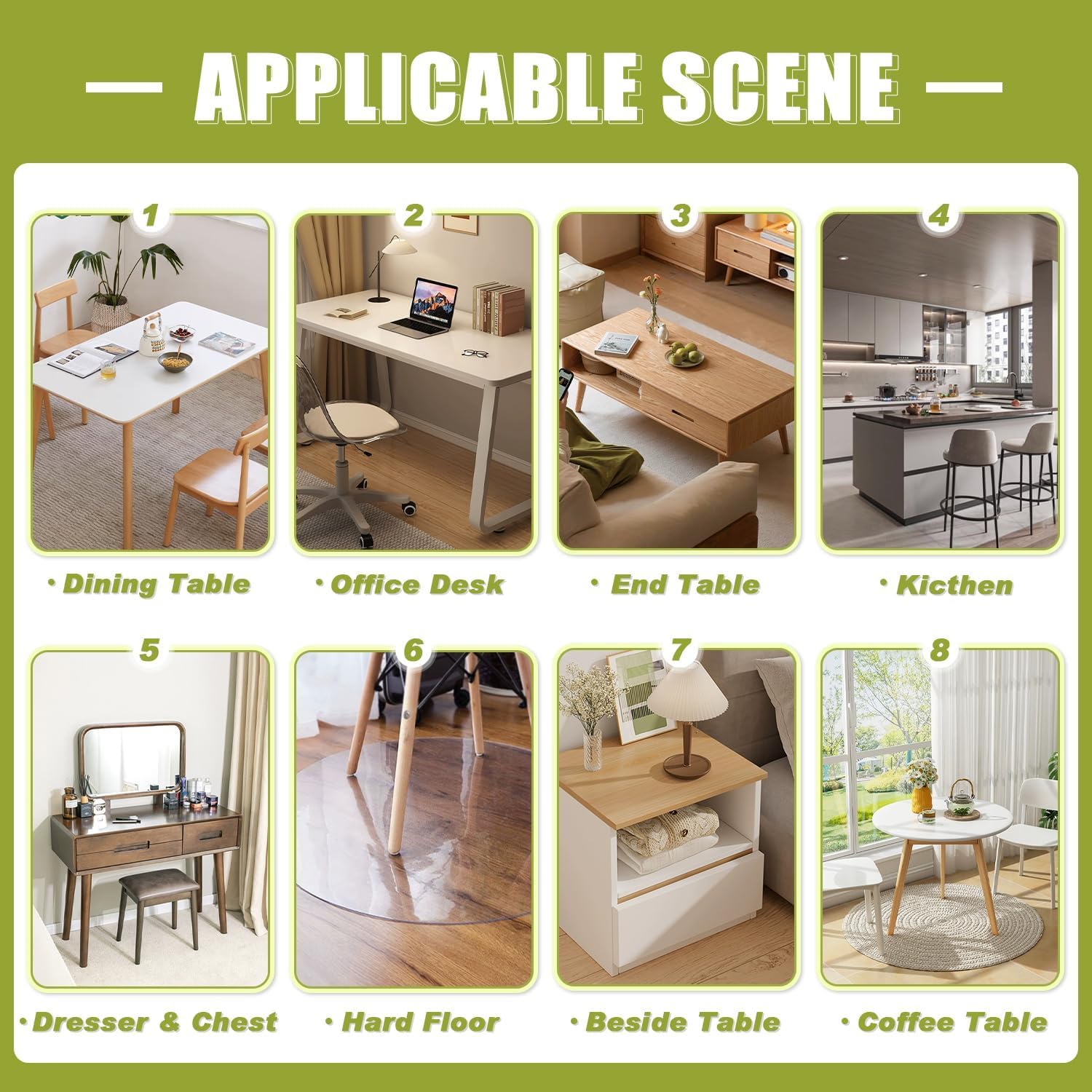 OstepDecor clear table protector wipe-clean surface for busy family homes