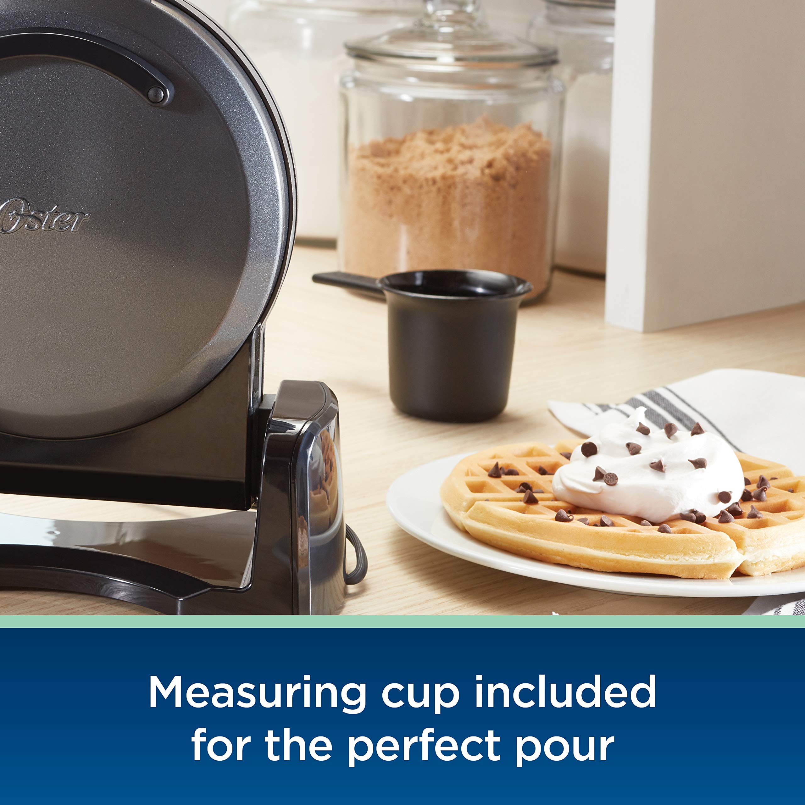 Oster easy-clean nonstick surface ready for quick cleanup after use.