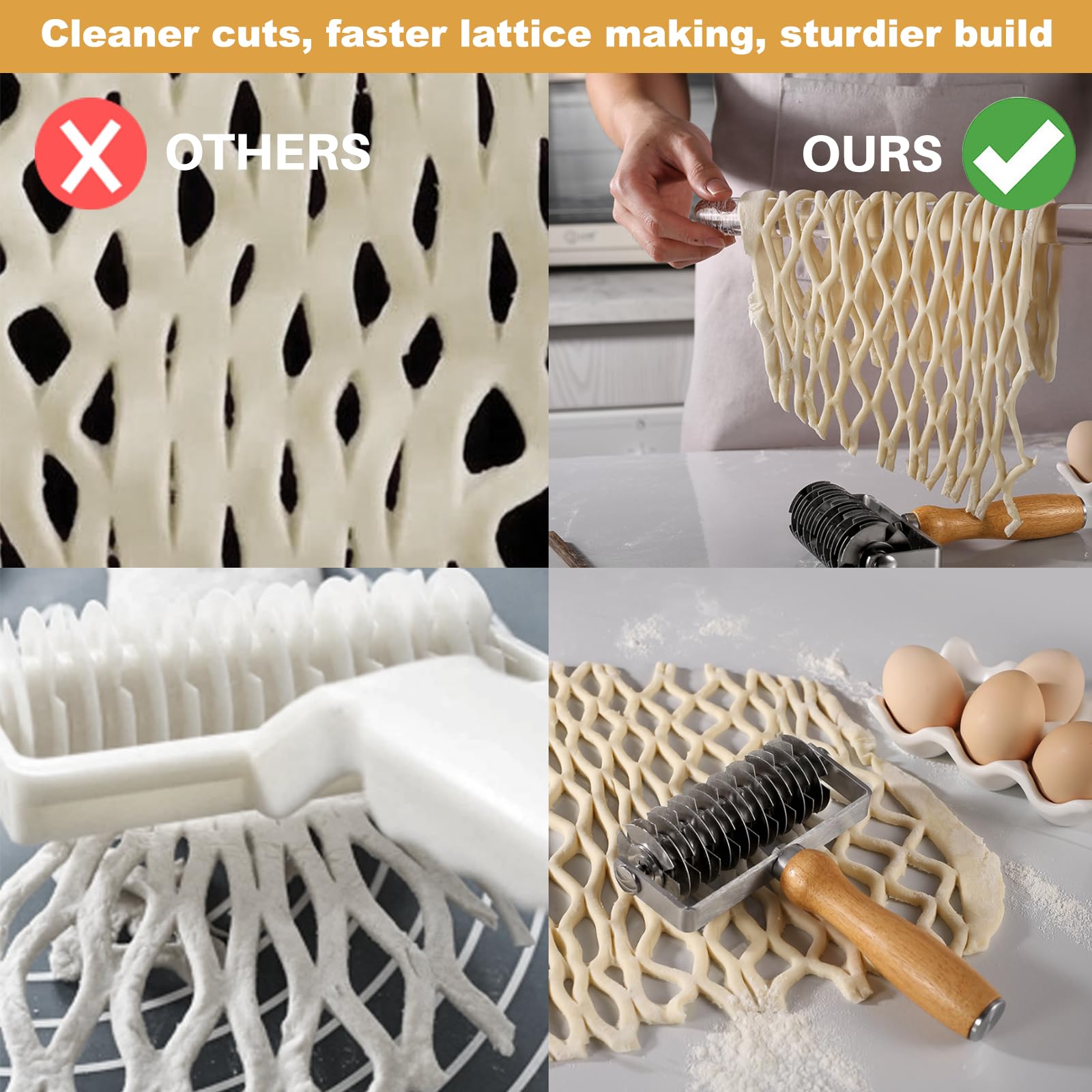 Otawe pie crust lattice cutter streamlines uniform strip creation