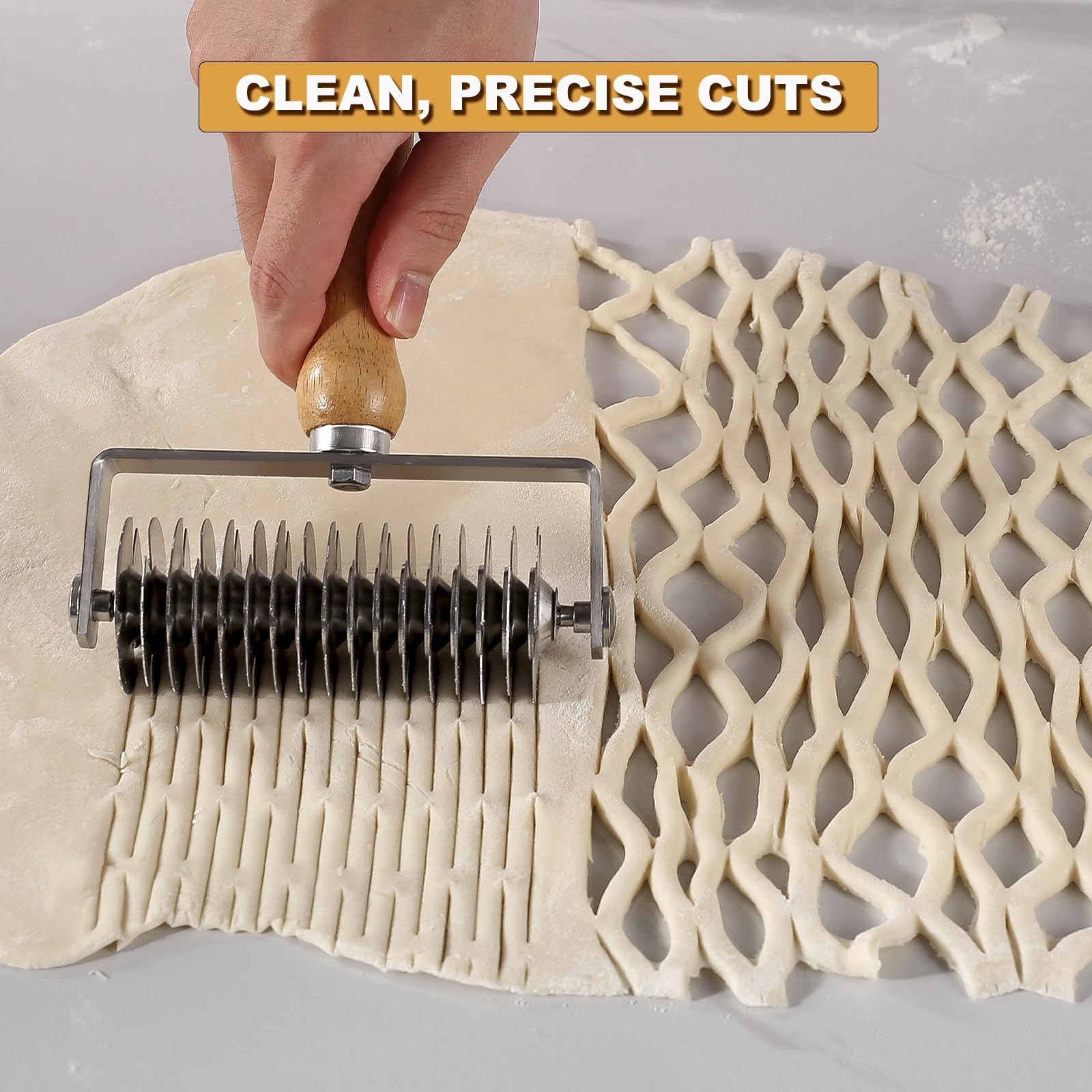 Otawe stainless-steel blades deliver clean, even cuts on dough