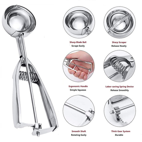 OTEHETOT stainless steel large scoop for generous portions