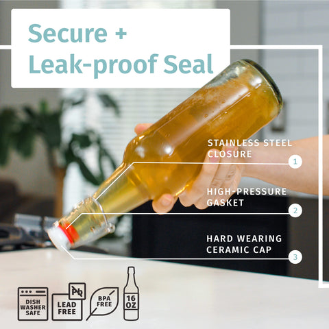 Otis Classic crystal-clear glass bottle highlights see-through content visibility