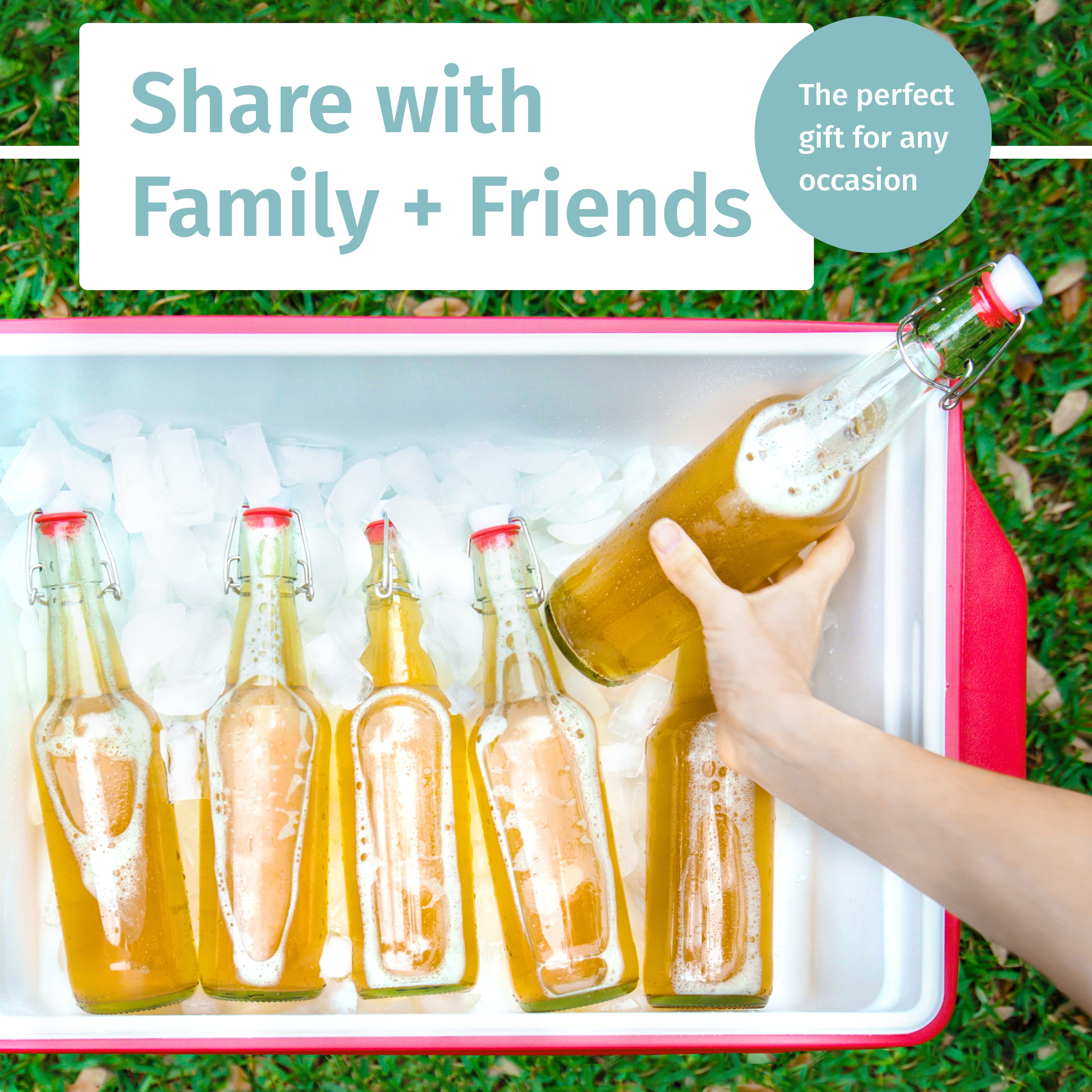 Otis Classic swing-top bottle dishwasher-safe, easy cleanup