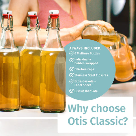 Otis Classic swing-top bottle for kefir, preserves tang