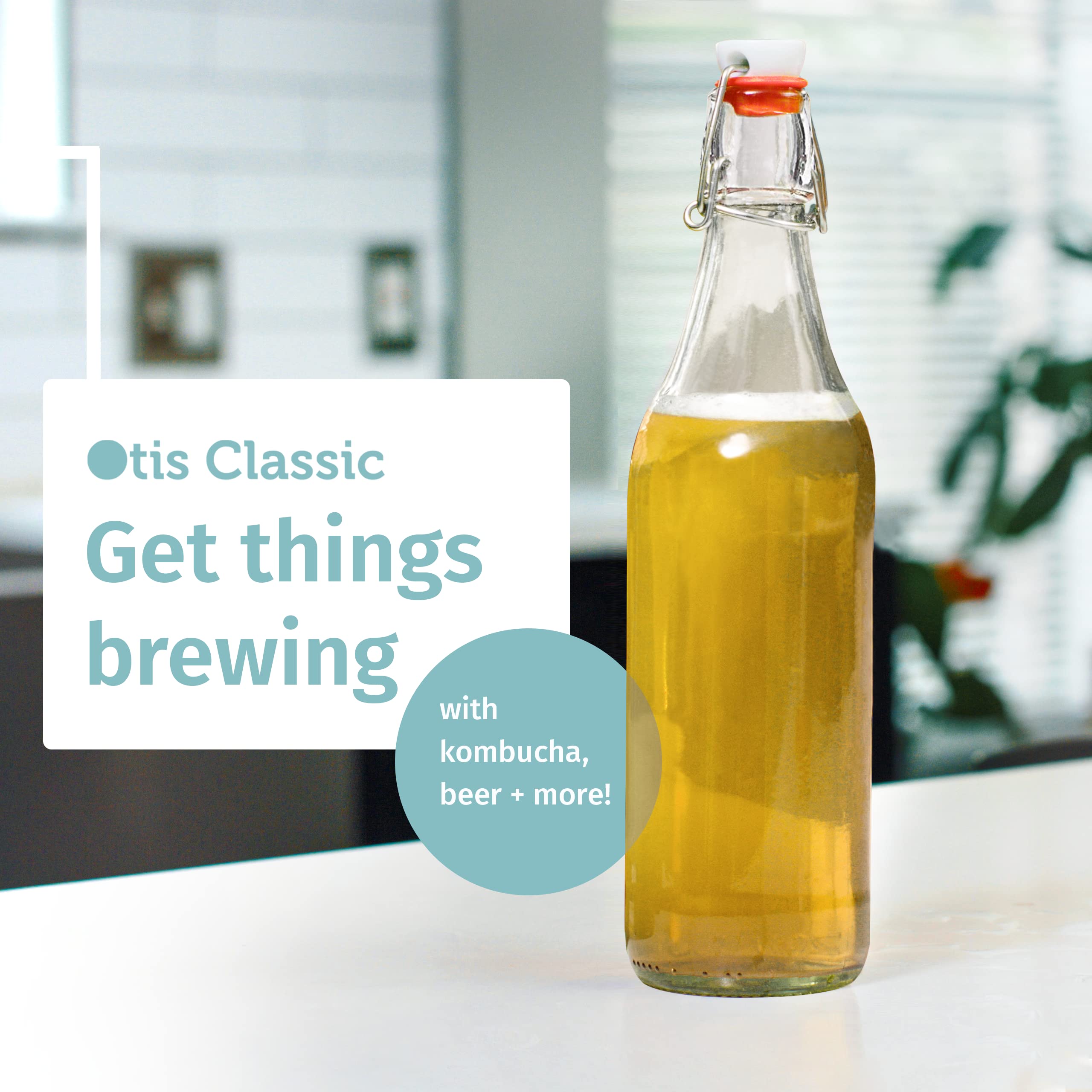 Otis Classic swing-top bottle with labels, track flavors