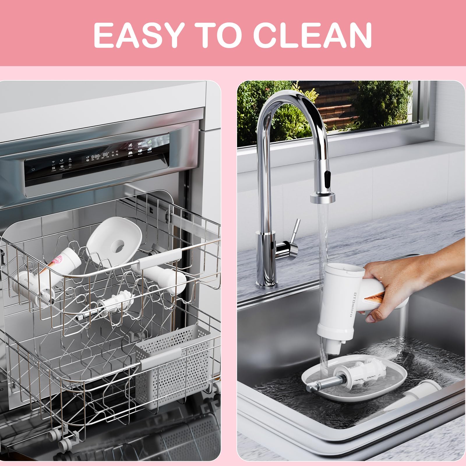 Compact accessory saves kitchen counter space when not in use
