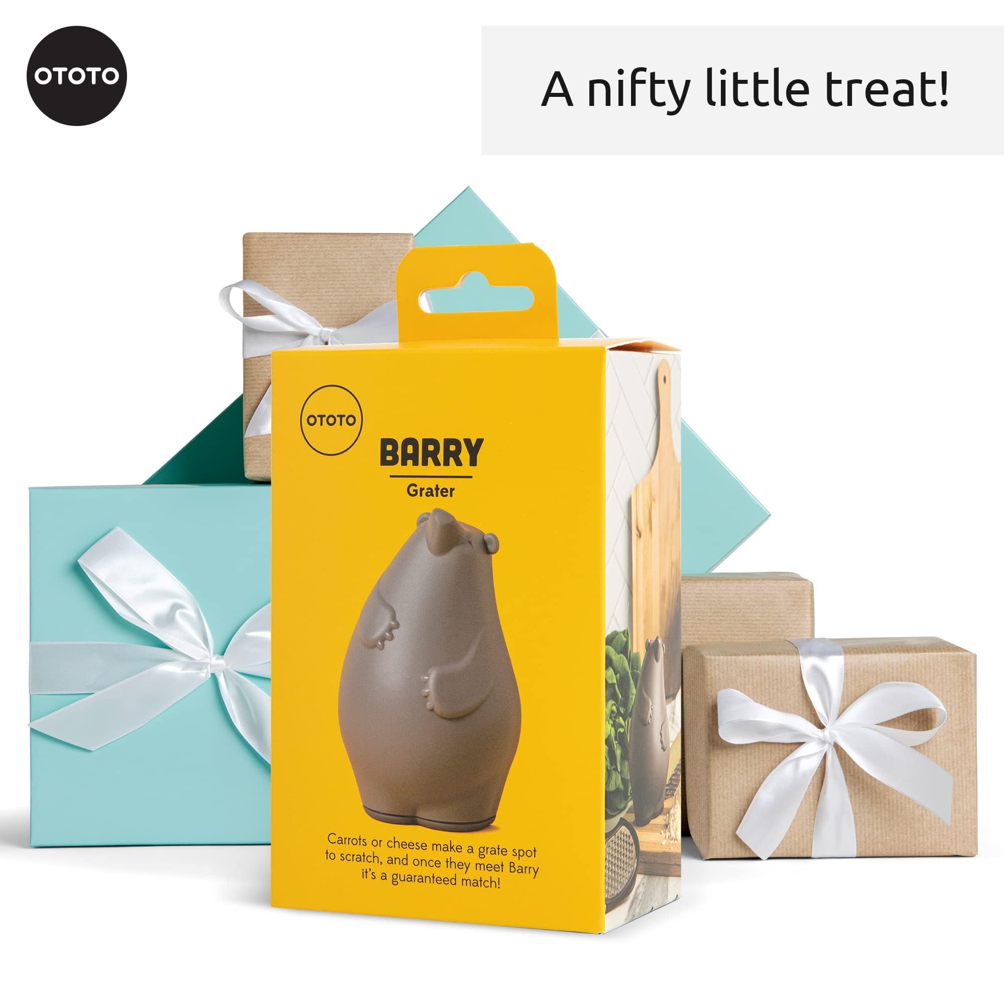 OTOTO Barry versatile shredder handles cheese, veggies, nuts with ease.