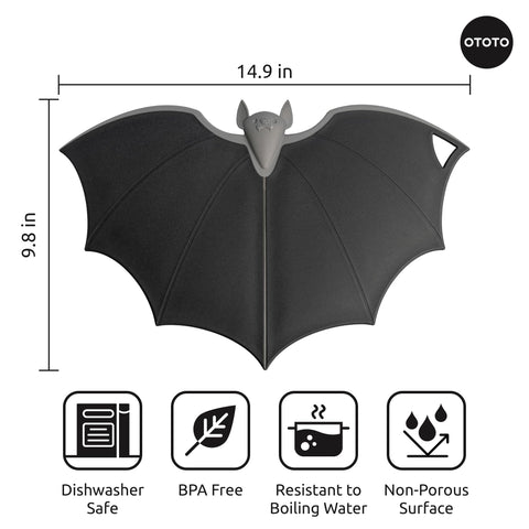OTOTO Batty can hang to dry for tidy storage.