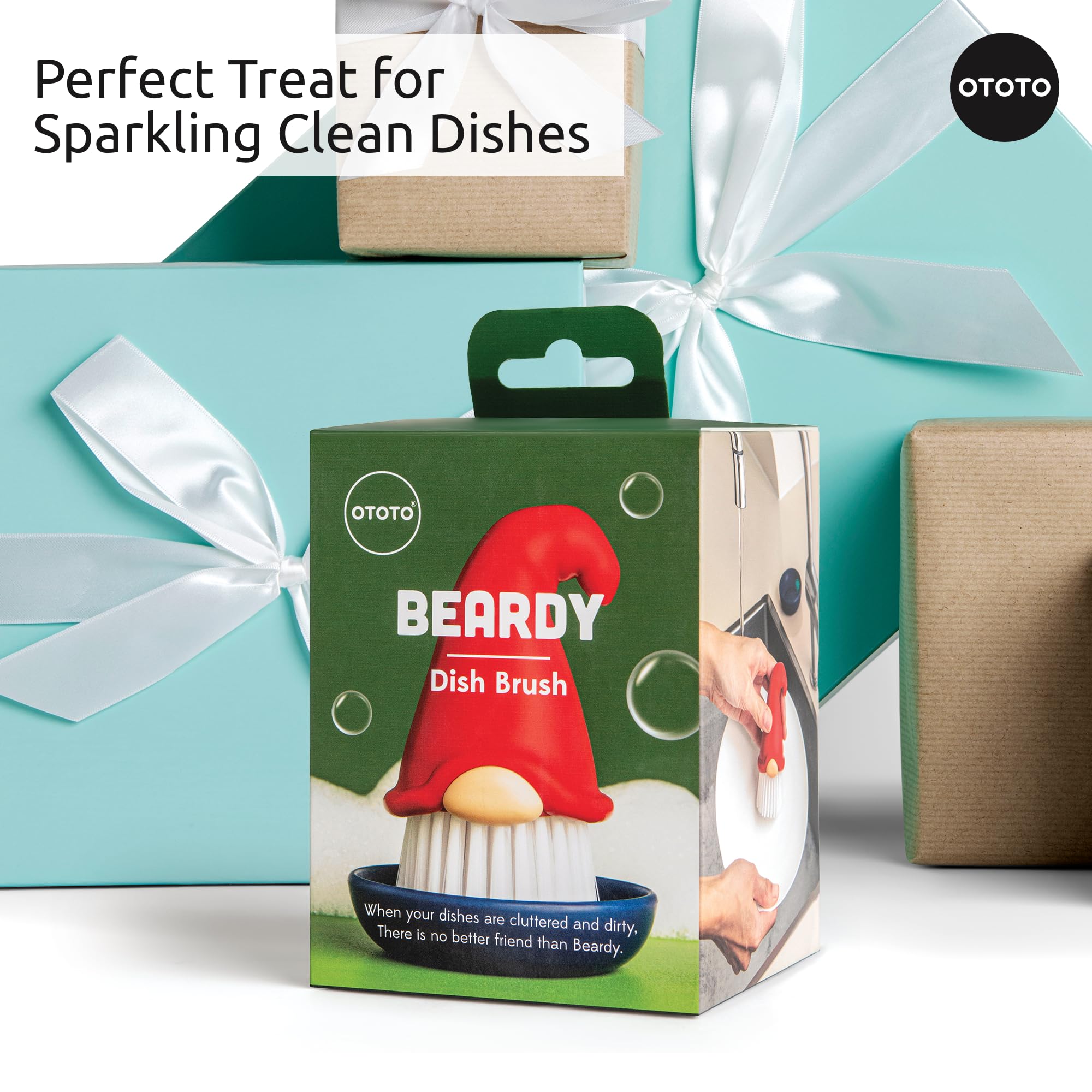 OTOTO Beardy Gnome Dish Brush vegetable-brush function for thorough cleaning